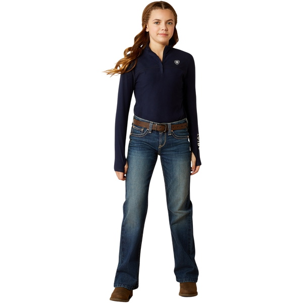 2024 Ariat Junior Lowell 3.0 1/4 Zip Long Sleeve Baselayer 10052914 - Navy